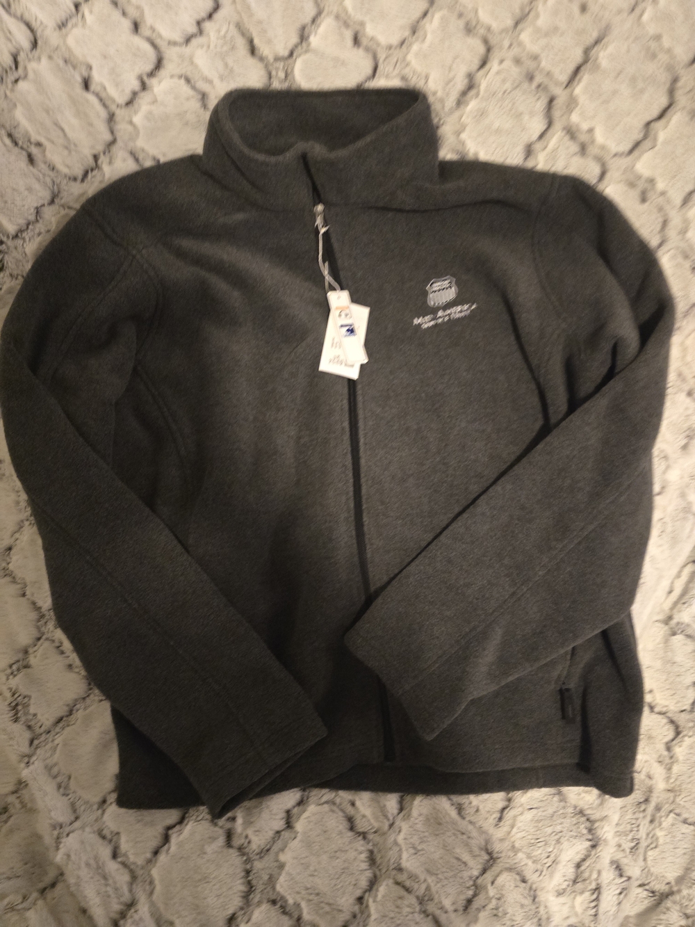 Union Pacific Railroad Employee Full-Zip Fleece Jacket Charcoal XL NWT